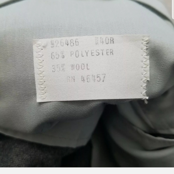 VTG Joe Namath Collection 40 R Gray Dress Pants Slacks Wool Blend Rare - Picture 4 of 9